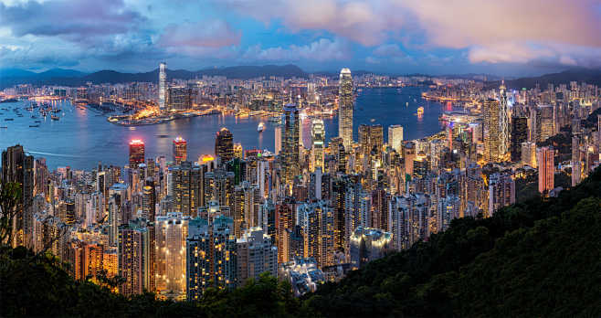 Hong kong view at th...
