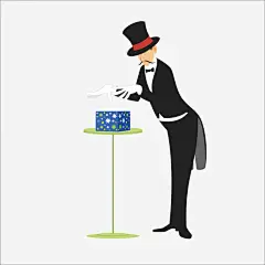 扁平化魔术师高清素材 平面电商 创意素材 png素材