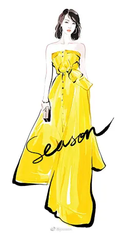 置顶 jjseason插画 --- pick衣橱里最亮眼的色彩，做春天里最明媚的小仙女 O网页链接 宋茜   古力娜扎    刘诗诗     周冬雨   angelababy    奚梦瑶     陈乔恩   蔡依林    白百何 ​​​​