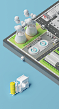 Nuclear plant station LowPoly