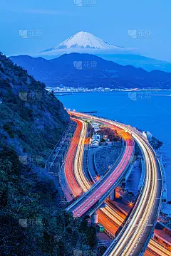 东井高速公路和骏河湾与静冈县富士山
