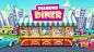 The Dimond Diner Project : All static art for SlotsCraze game "Dimond Diner". Availible on facebook.com