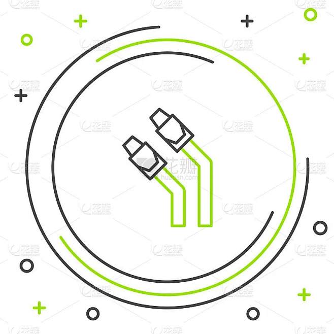 线LAN电缆网络internet图标孤立在白色背景上。色彩斑斓的轮廓的概念。向量图片_色彩图片素材-花瓣网