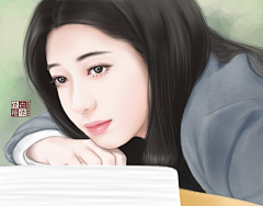 大鱼xz采集到白依依插画