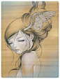 奥黛丽川崎的木板画