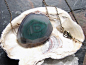 Emerald-Green, Solitaire Agate Necklace #手工# #首饰# #银饰# ##