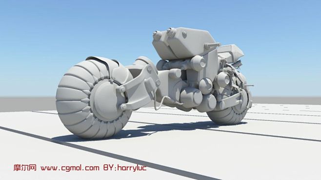 概念摩托,机械摩托,科幻maya模型