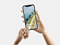 木质手指触控苹果手机场景APP提案UI贴图样机模板 Wooden Hands iPhone 12 Pro Mockups
