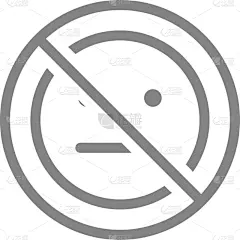 网络表情,标志,禁止的,无表情的,线条,分离着色,忠告,不高兴的,技能,表现积极