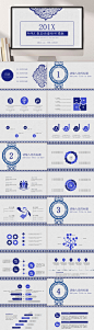 雅致年终汇报青花瓷风汇报PPT