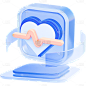 图标系列-通用-3D毛玻璃医疗图标贴纸