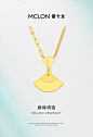 Mclon/曼卡龙扇缘黄金项链足金显白女新款时尚AB链金项链计价臻品-tmall.com天猫