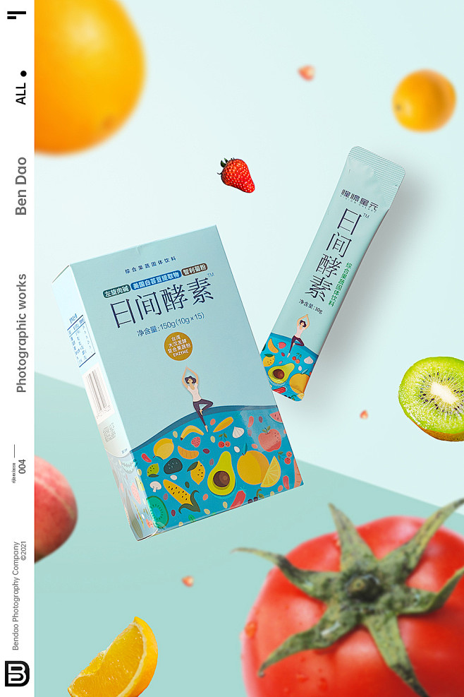 本道视觉xBENDO酵素果蔬粉饮料果汁摄...