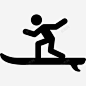 冲浪的剪影图标高清素材 冲浪 冲浪者 剪影 多项运动 水上运动 运动 免抠png 设计图片 免费下载