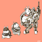 Mechanical Bunny force ！！, Ren Wei Pan : Gun  Robot  bunny