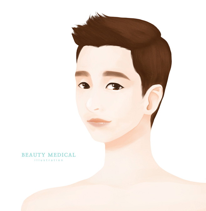 短发帅哥面如冠玉人物插图插画设计aitid273t000534
