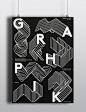 Poster – Graphik : Réalisation personnelle d'une affiche fictive sur une exposition d'affiche typographique.
