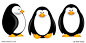 Cute Cartoon Penguins Isolated on White Background Clipart Illustration