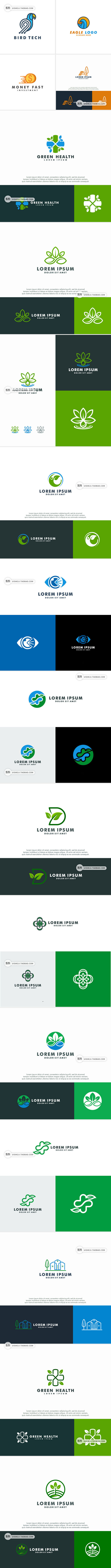 绿色环保爱护环境保护生态图标LOGO标志...