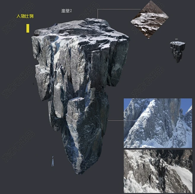 3Dmax/zbrush/unity/c4d三维山体岩石头雪山游戏动画模型maya素材-淘宝网-花瓣网
