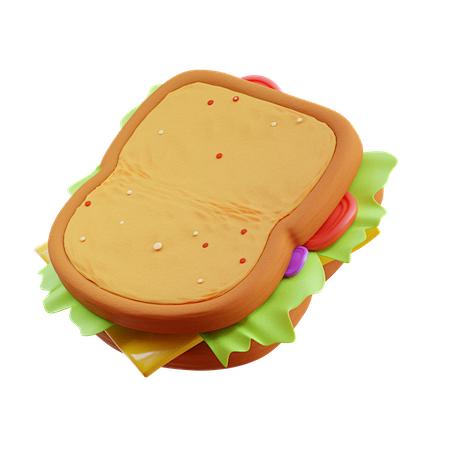 Sandwich 3D Illustra...
