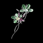 Jadeite Sapphire and Diamond Brooch