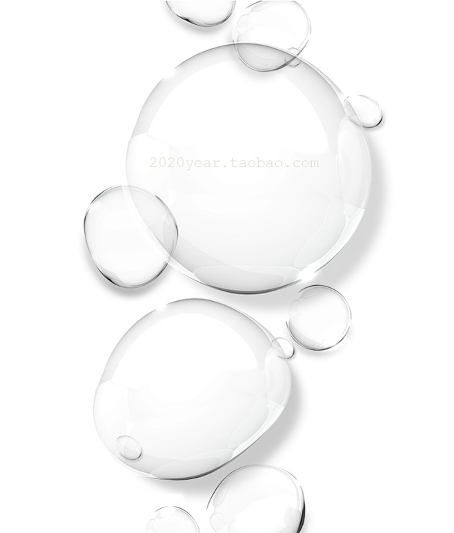 水滴水珠水泡泡透明分层PSD资源：