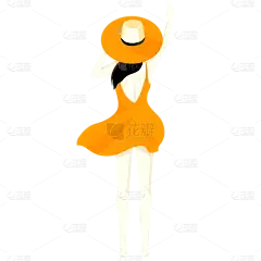 卡通感妇女节女人元素贴纸