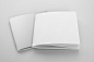 方形画册产品手册叠放效果图样机 2 Square Covers Brochure Mockup - 设汇