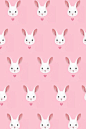 bunnies : pink pattern