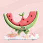 36daysoftype 3D 3dart animation  Character Character design  Food  ILLUSTRATION  japan kawaii