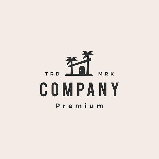 棕榈树，房屋，旅游，logo标志矢量图素...