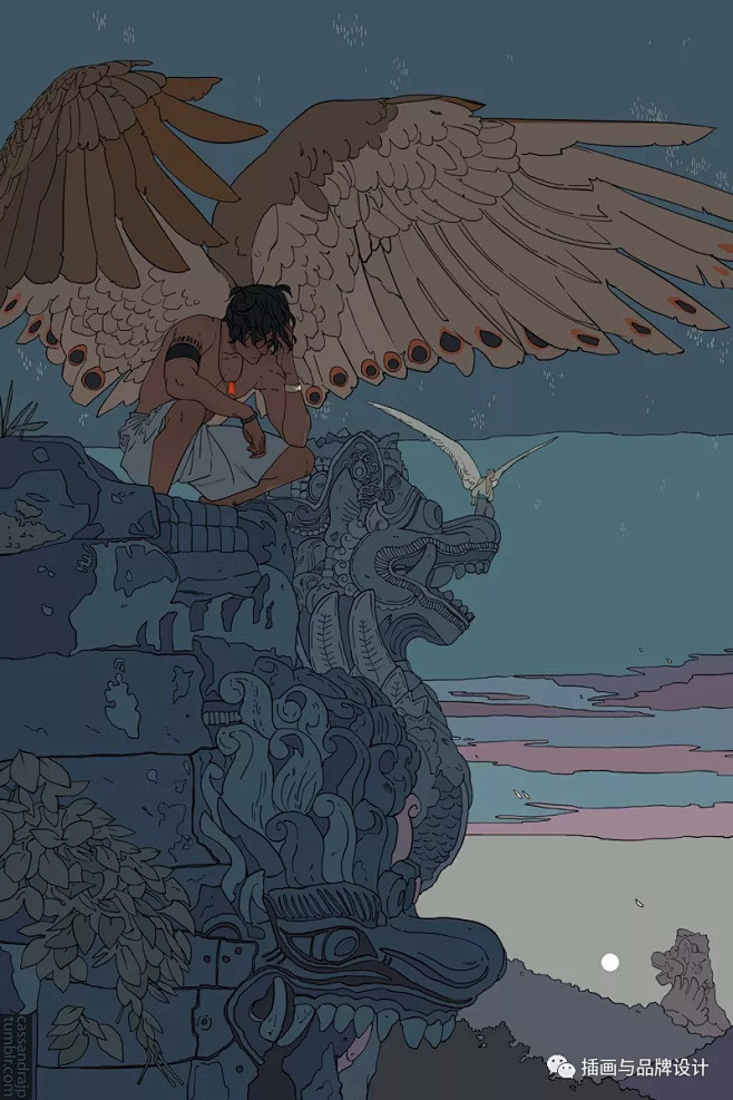 插画丨奇幻的东西方画风融合,把日式美学和.