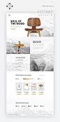 全套极简风家具官网博客商城Web网站模板素材 M989 Website Template Design UI Kit :  