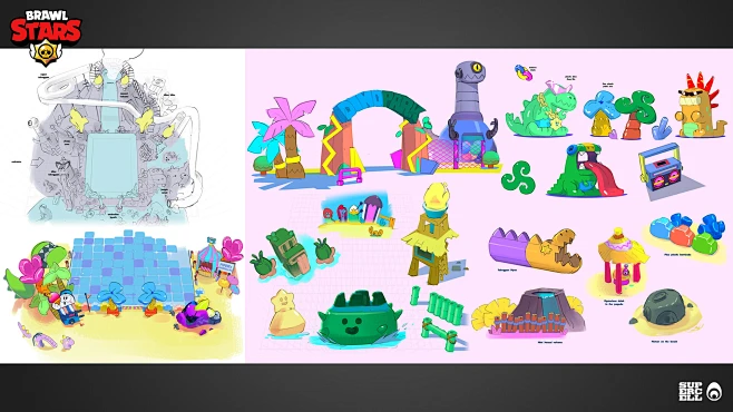 Brawl Stars - Dino Park Arena Concept-花瓣网