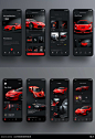 9 组法拉利风格 UI 设计，探索奢华汽车界面的魅力！