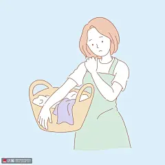 可爱宝宝温馨家庭日常生活淡彩手绘人物插画53图片下载-优图网