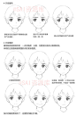 #SAI资源库# 动漫人体五官比例绘画参考，喜欢的可以自己借鉴，转需~