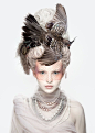 "La Coiffure Oiseau" (2013) by Alexia Sinclair - "a naval clash that occurred between the British and the French in 1778 was to inspire the extravagant pouf worn by Marie Antoinette, known as La Belle Poule". From the "Les Antoine