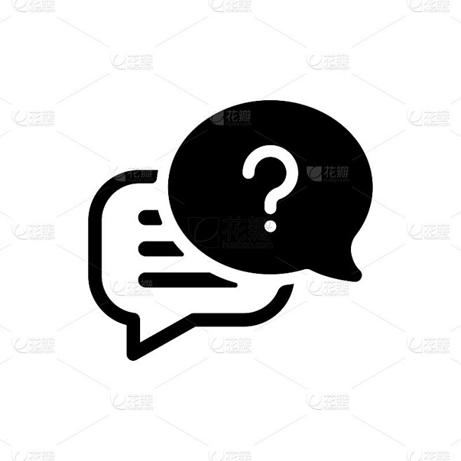 讨论、提问、发言气泡图标。矢量图素材-花瓣网
