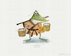 你的挑水青蛙王子已上线
儿童插画#布丁插画#插了个画插画#小新儿童插画#一天一画每天画唠涂九九插画 ​​​​