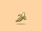 Banana fruid food banana mascot cartoon graphic design vector logo illustration icon design