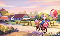 一组令人倍感温暖的插画，每一幅都很有故事感，配色也超级棒！