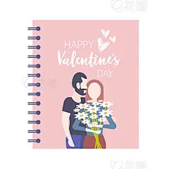 man kissing happy woman with white chamomiles flowers happy valentines day concept couple in love standing together portrait greeting card notebook page flatman kissing happy woman with white chamomiles flowers happy valentines day concept couple in love 