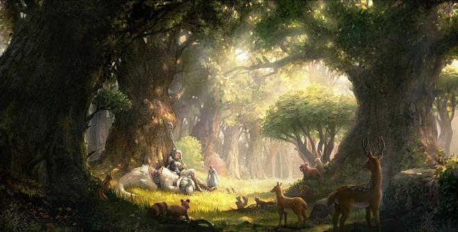 手绘梦幻场景
