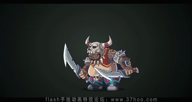 flash手绘动画特效——旋风砍 # 游...