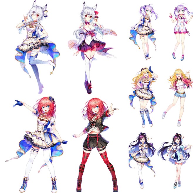 战斗吧歌姬人设立绘合集