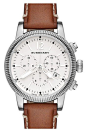 Burberry Round Leather Strap Watch, 42mm available at #Nordstrom