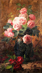 油画玫瑰 
花卉 · FRANS MORTELMANS (BELGIAN, 1865-1936) ​​​​
