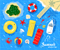 海洋,风景,夏天,图像,矢量,海星,岛,海滩,旅游,度假